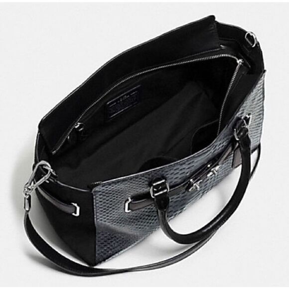 🔥🎁NWT! Coach Blake Carryall Satchel Handbag Gunmetal Msrp:$750.00 - Picture 9 of 13